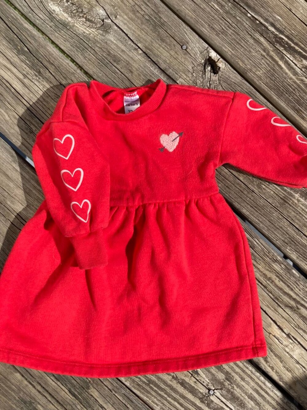Carter’s Red Heart Fleece Dress – 12m